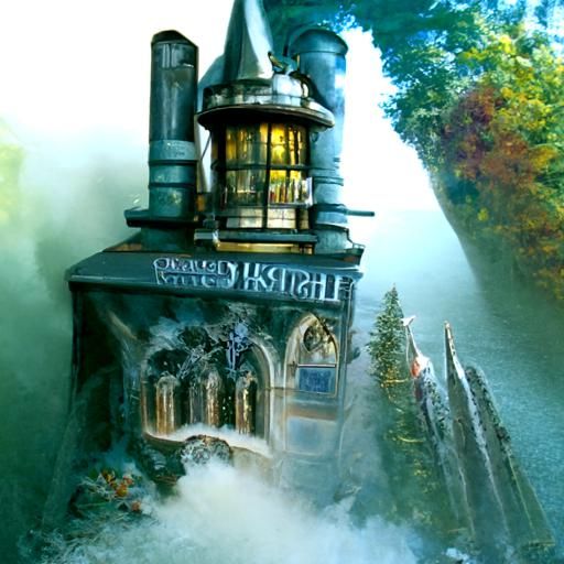 Ethereal Light in Hyperdetailed Castle Library