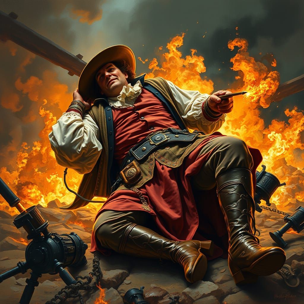 Renaissance Man's Explosive Mishap, Illustrated