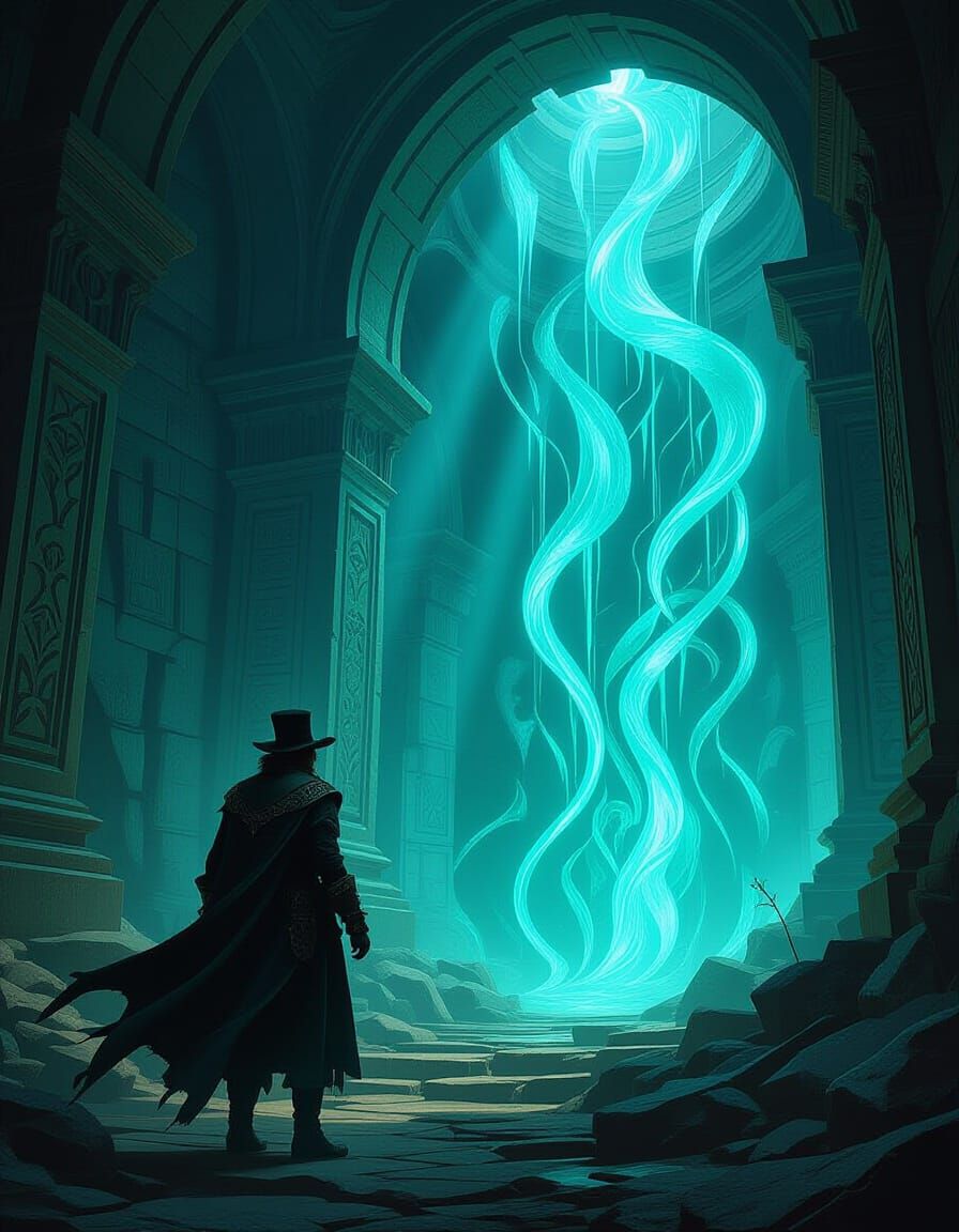 Victorian Explorer Finds Bioluminescent Chamber in Ancient R...