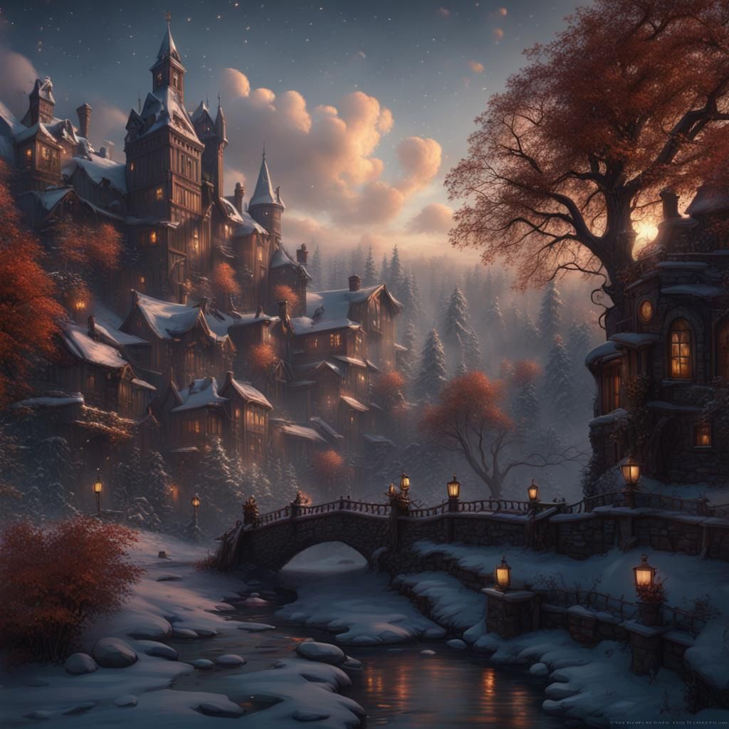 Auld Lang Syne: Detailed Matte Painting in Deep Color
