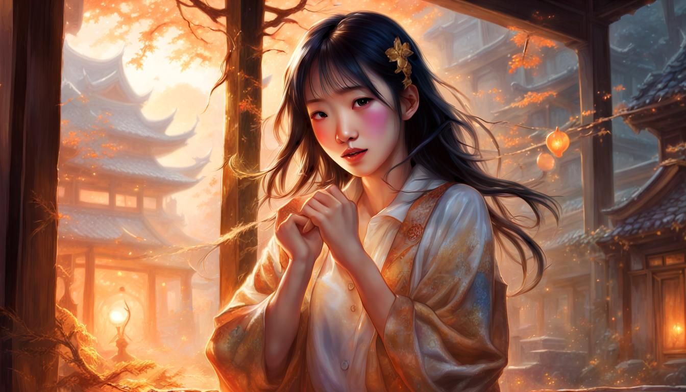 Surreal Stocking Crack in Golden Hour Light