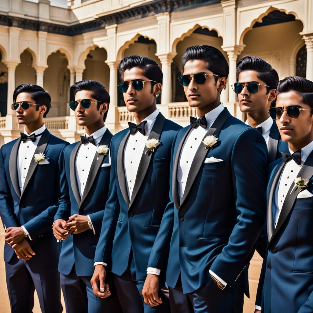 Indian Teenagers in Tuxedos at Royal School