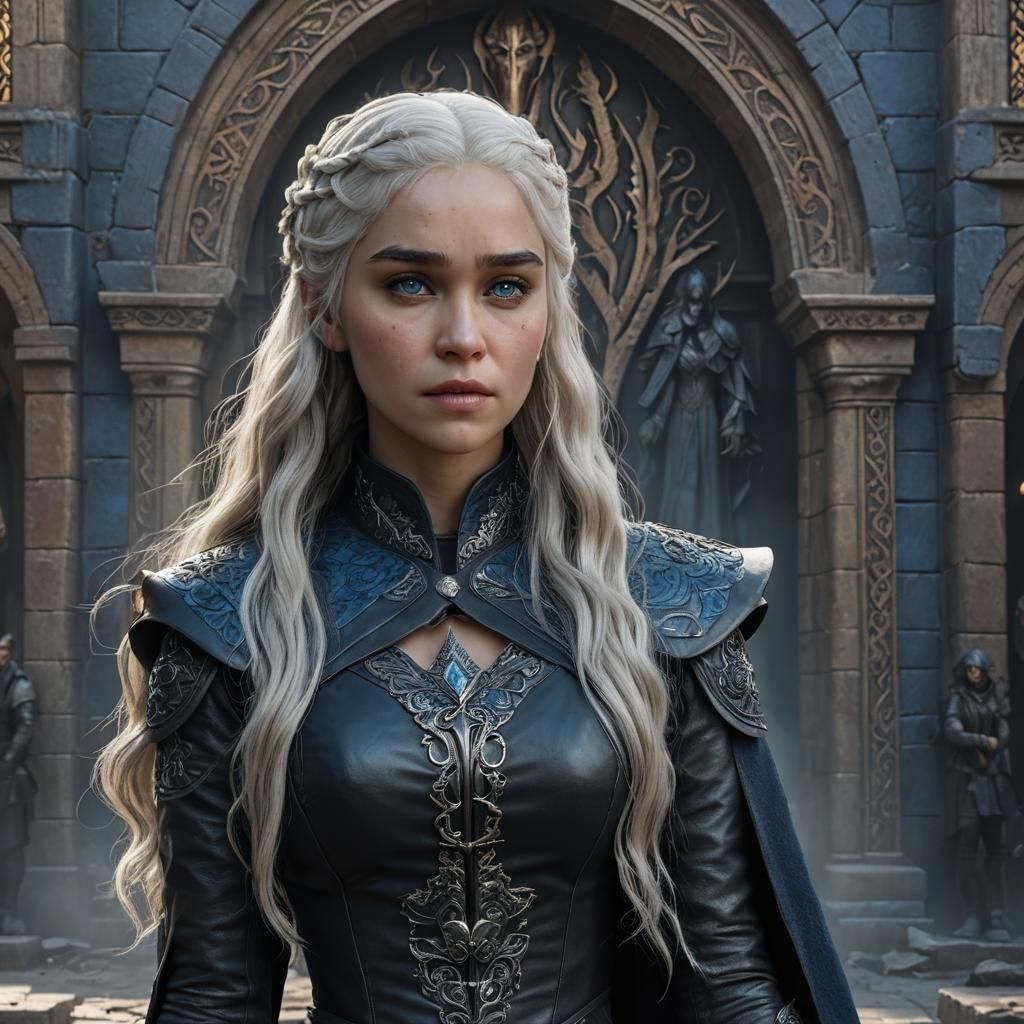 Fantasy Queen with Black Hair in Detailed Digital Art