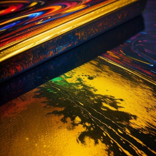 Macro Oil Painting of Object on Table