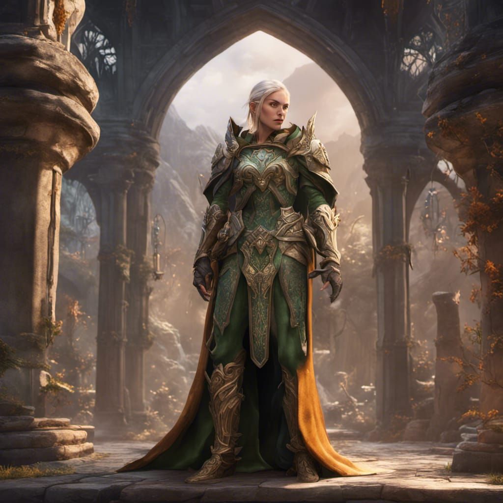 Fantastical Elf Paladin Concept Art