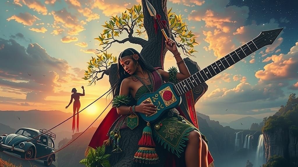 Inca Warrior in Mystical Jungle Melody
