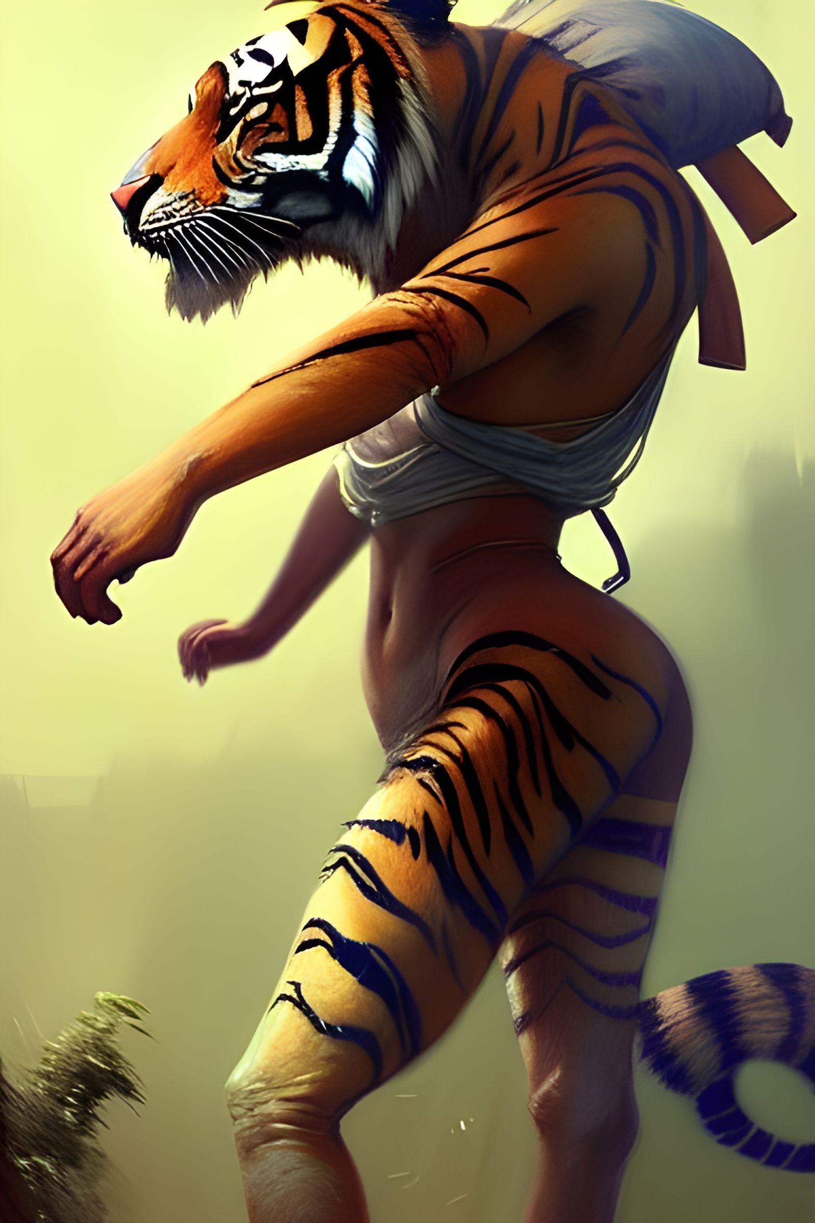 Hyperdetailed Tiger Queen Character Design