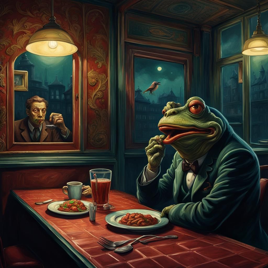 Frogman Sucking Goulash in Art Nouveau Berlin