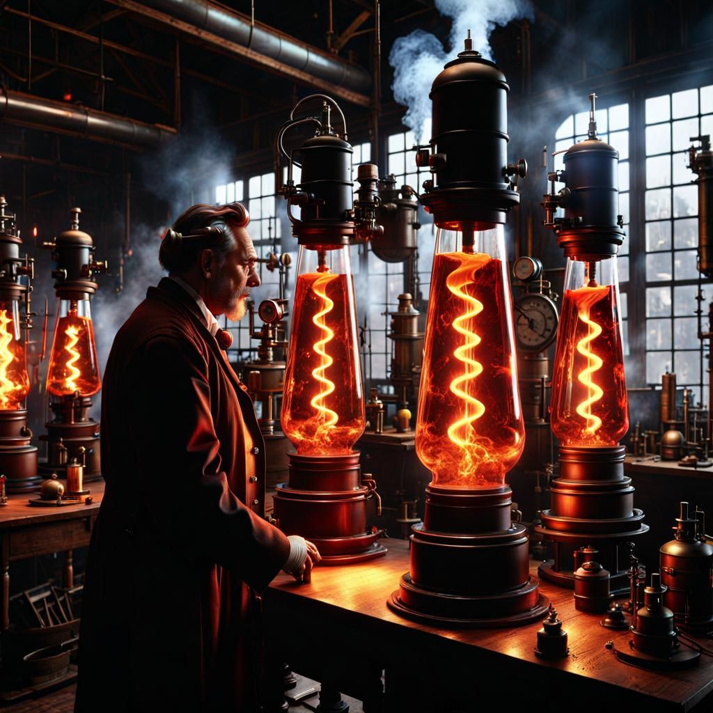 Steampunk Mad Scientist's Lava Lamp Invention