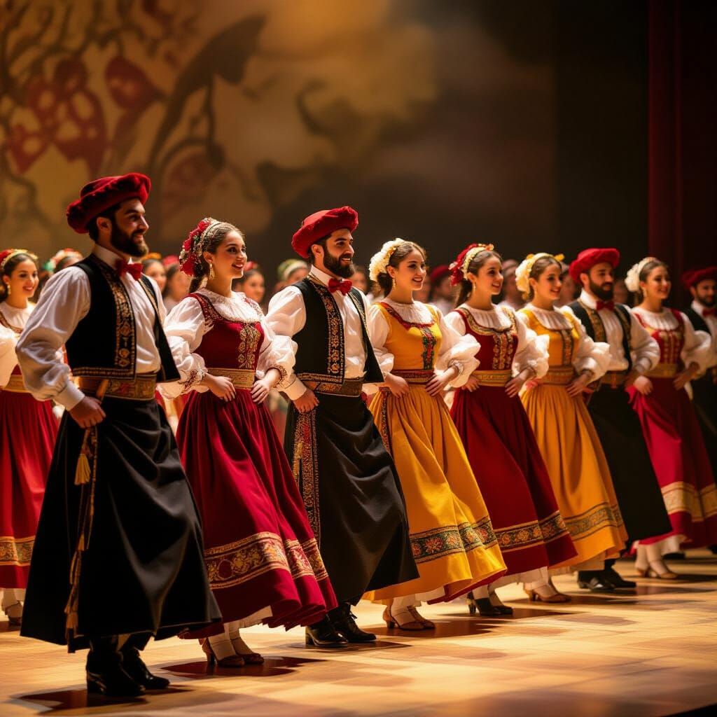 Armenian Dancers Perform Kochari in Traditional Costumes