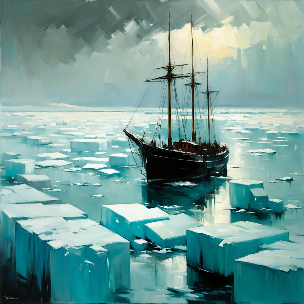 Abstract Seascape: Sea of Ice, Urban Impressionism