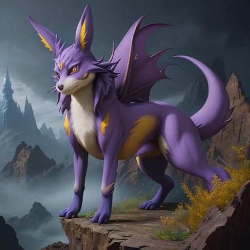 Renamon: Detailed Fantasy Concept Art in 8k