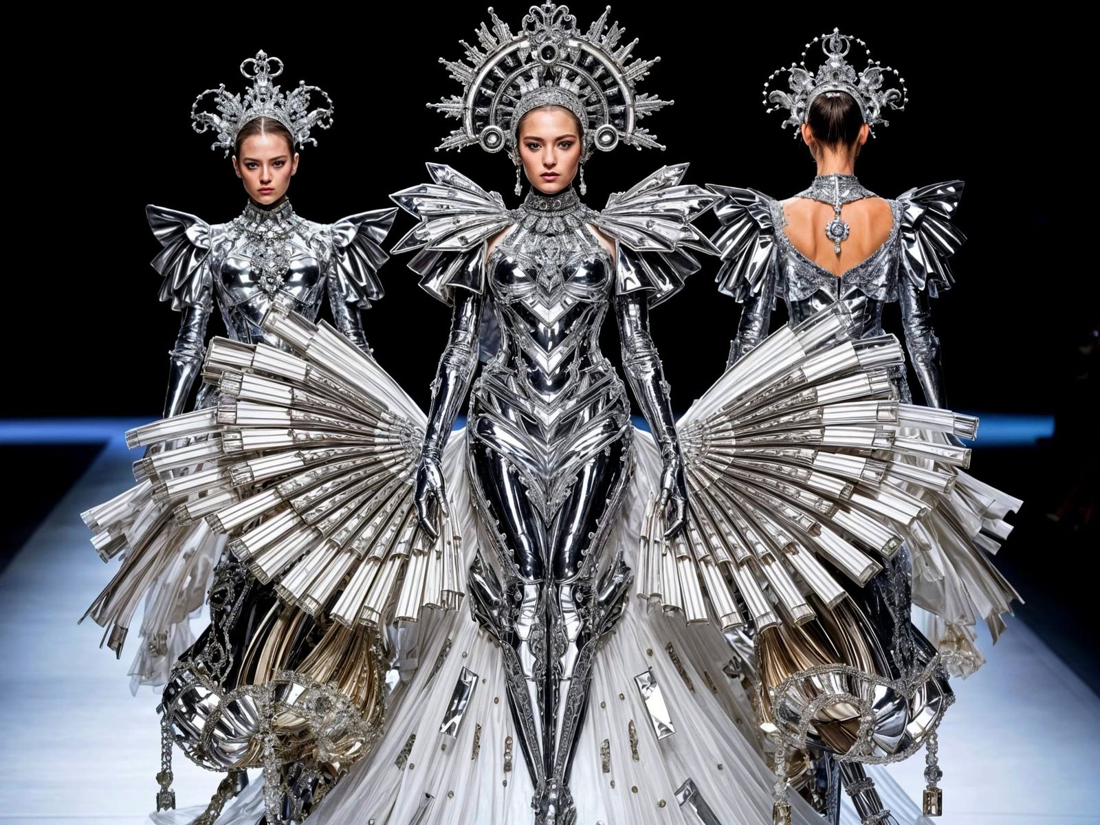 Baroque Renaissance Fashionistas Rule Chrome Runway
