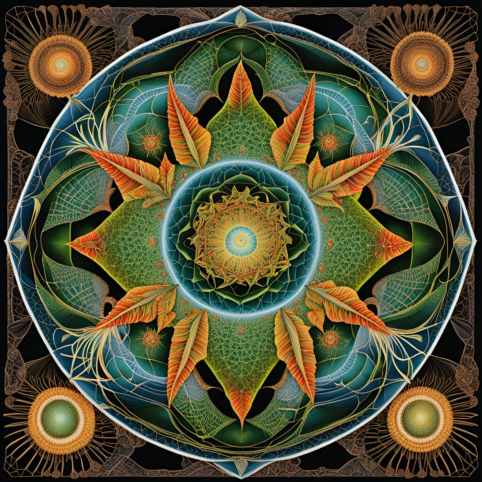 Futuristic Marsupial Quantum Zentangle in Bushland