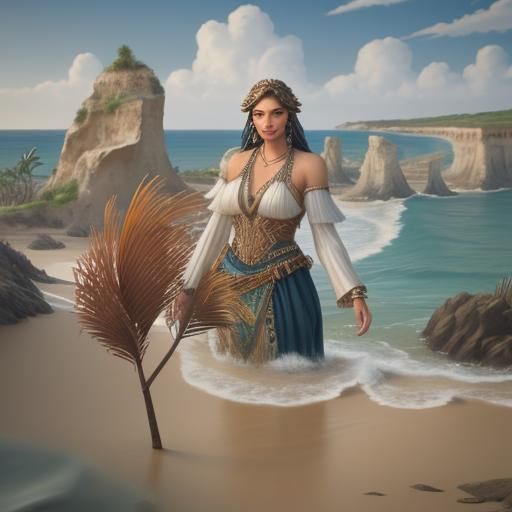 Babylon Rivers: Photorealistic Beach Scene in 3D