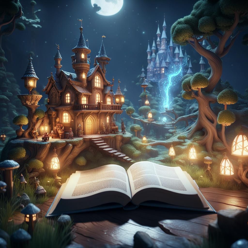 Fairy Tale Scene Emerges in 3D Render