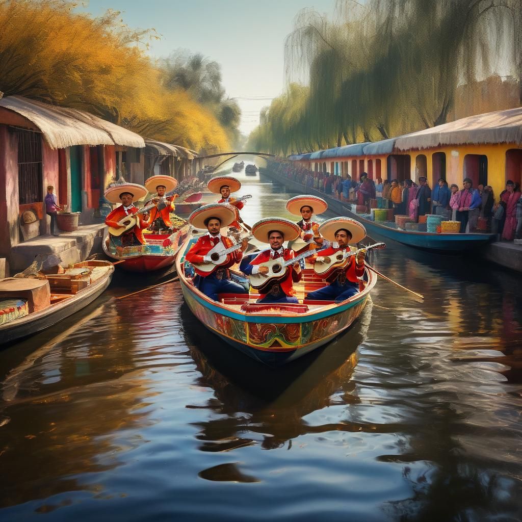 Xochimilco chanels in Mexico city