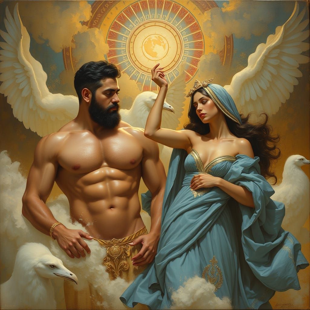 Elegant Art Nouveau Portrait of a Woman