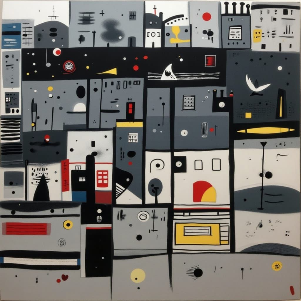 Train Station in Unique Artistic Style