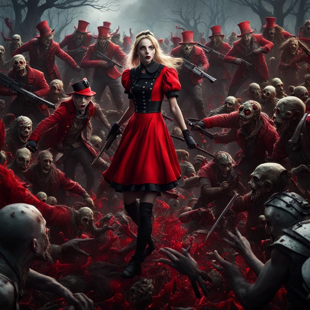 Alice in Wonderland Zombie Apocalypse Matte Painting