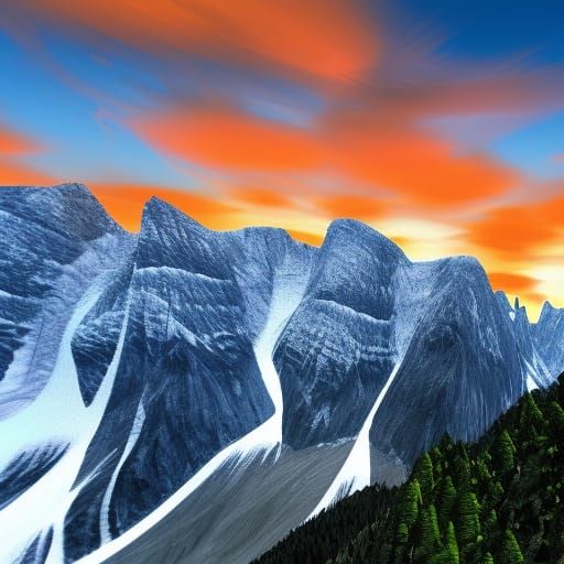 Breathtaking Mountainous Landscape with Waterfalls
