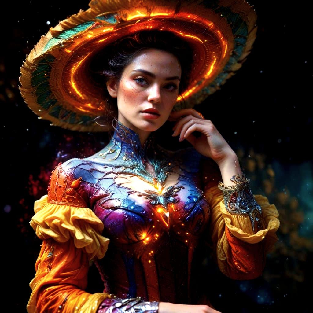 Hyperrealistic Cinematic Masterpiece with Triadic Colors