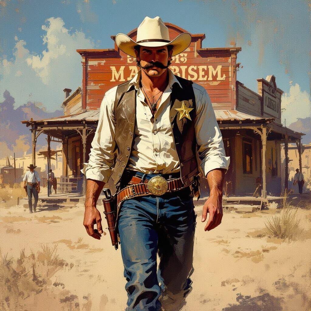 Wild West Marshal in Remington Style
