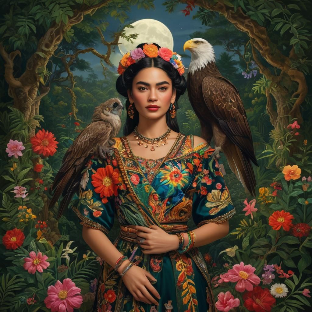 Frida Kahlo (Magic Realism)
self-portrait where the figure i...