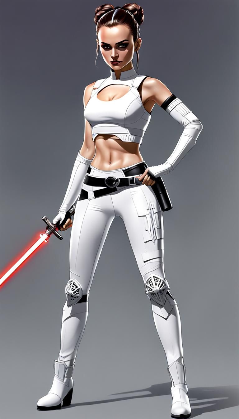 Sci-Fi Warrior with Laser Sword in Digital Painting