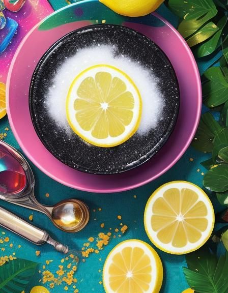 Striking Lemon in 3-Bit Pixel Art Style