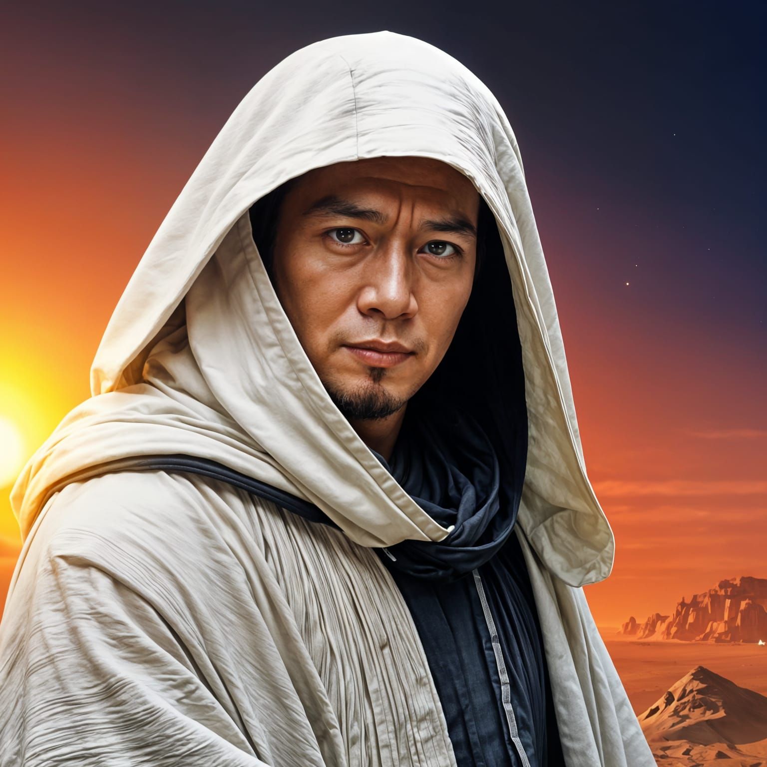 Jedi Master Acoustic Guitar Portrait on Tatooine