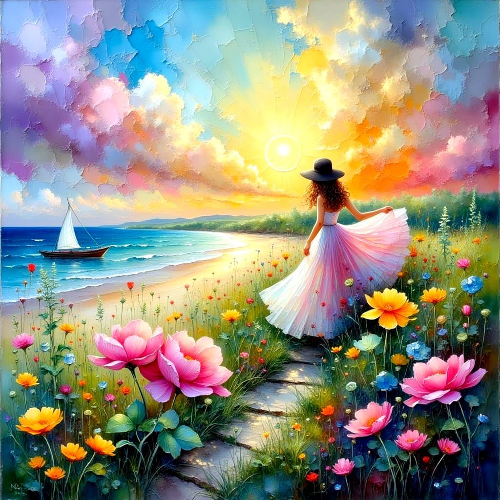 Whispers of a Secret Love in a Cozy Pastel Landscape