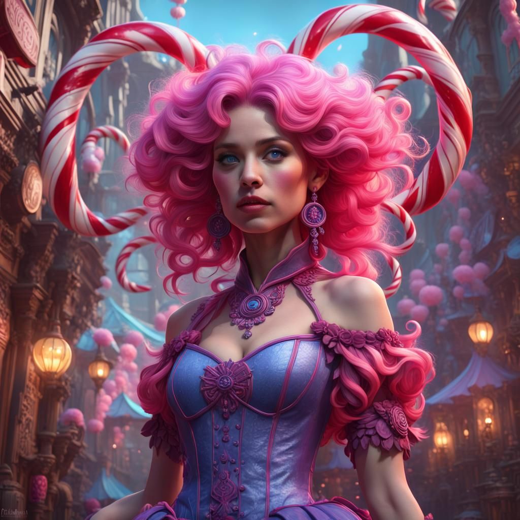 Candy Land Fairy in Dark Fantasy Concept Art