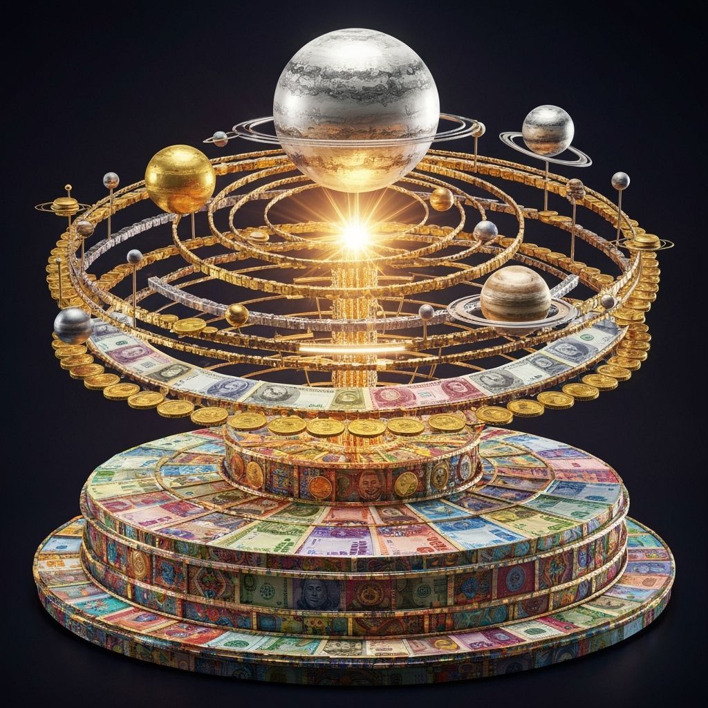 Celestial Orrery of Gold and Silver Currency