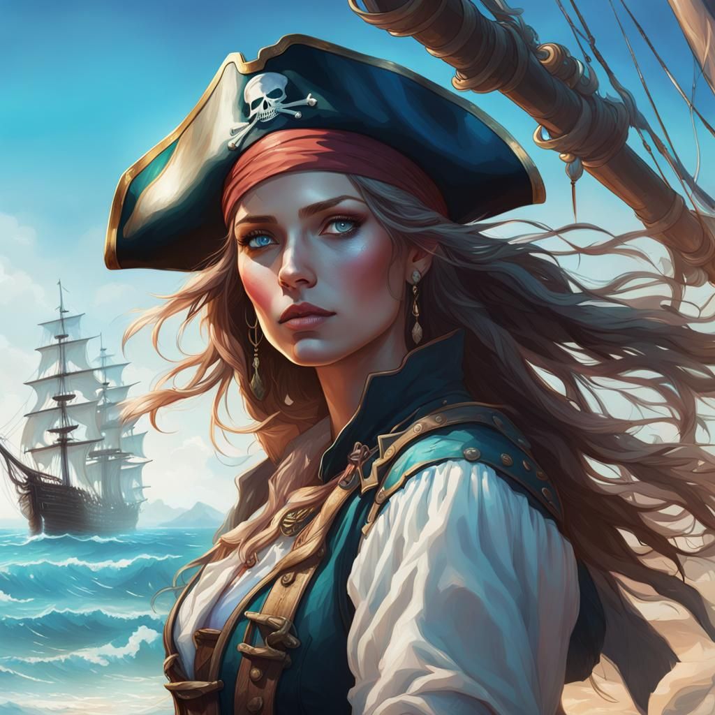 Pirate Girl Portrait with Dynamic Lighting