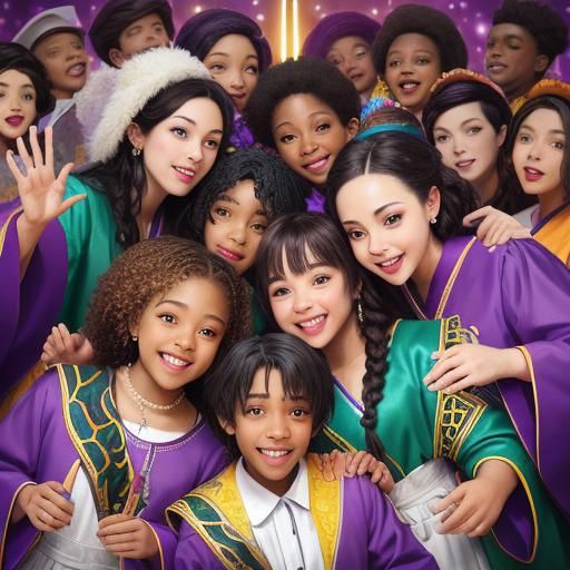 Soulful African American Choir in Spiritual Celebration