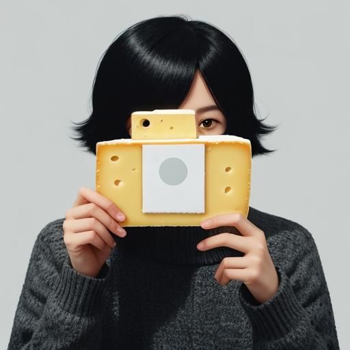 Minimalist Cheese Block in Keith Negley Style