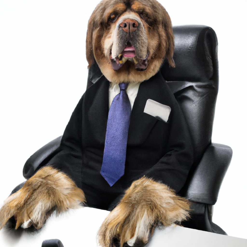 Monster Dog CEO: A Whimsical Portrait