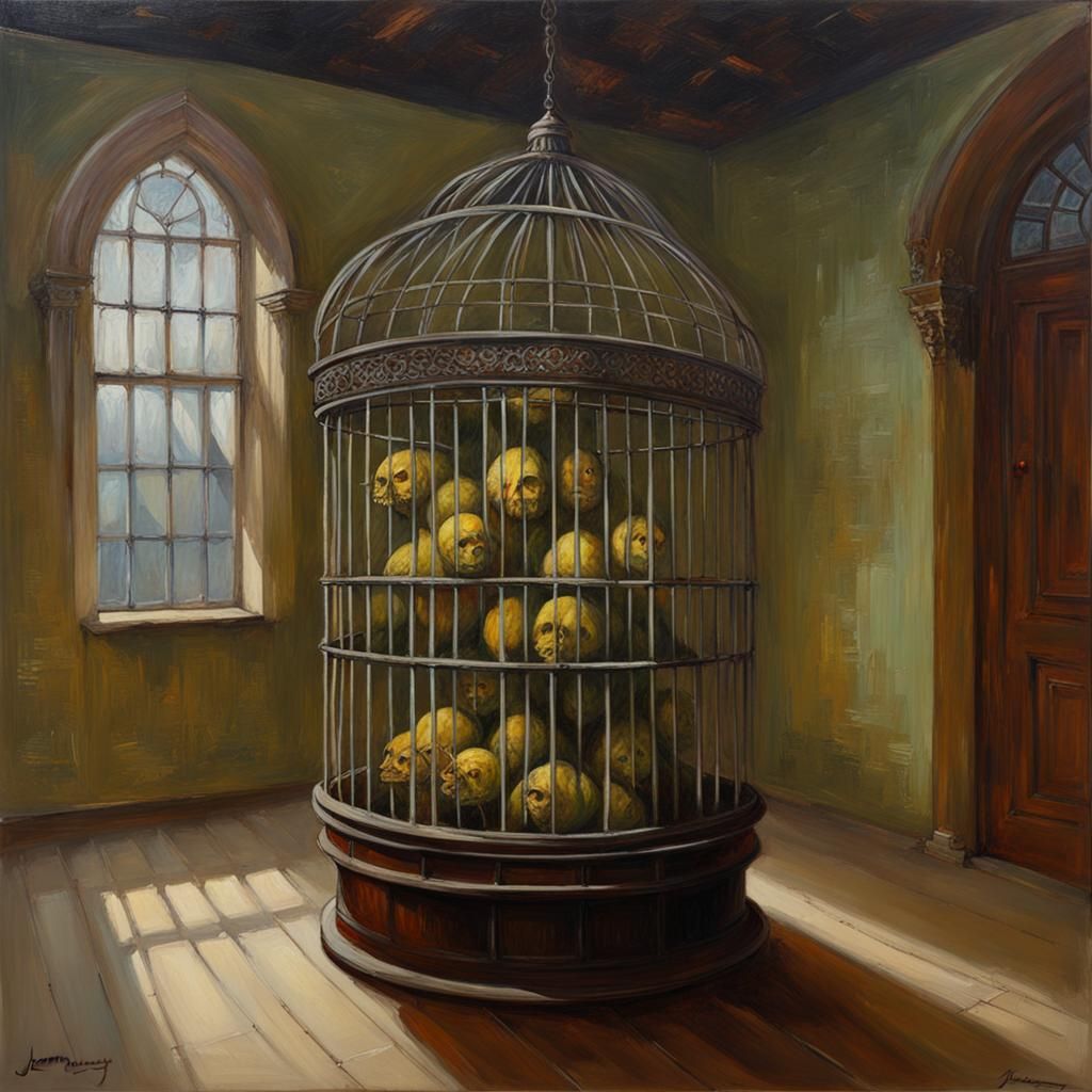 Cage of Glooms Oil Painting