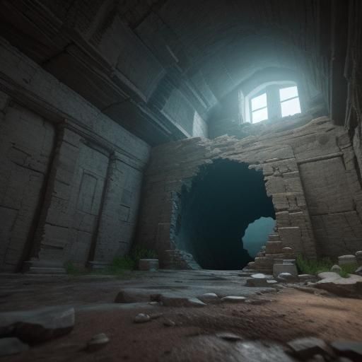 Ancient Room in 3D Cinematic Style