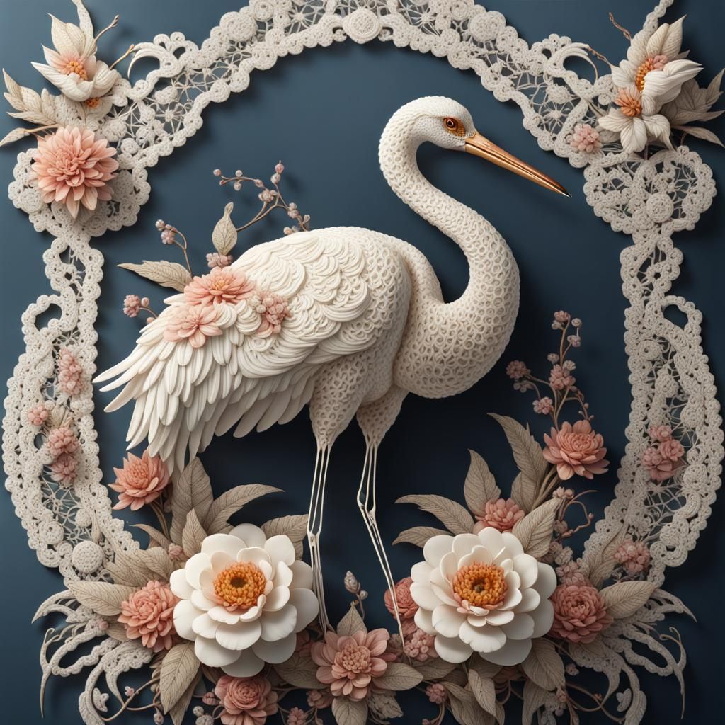 Crane doily