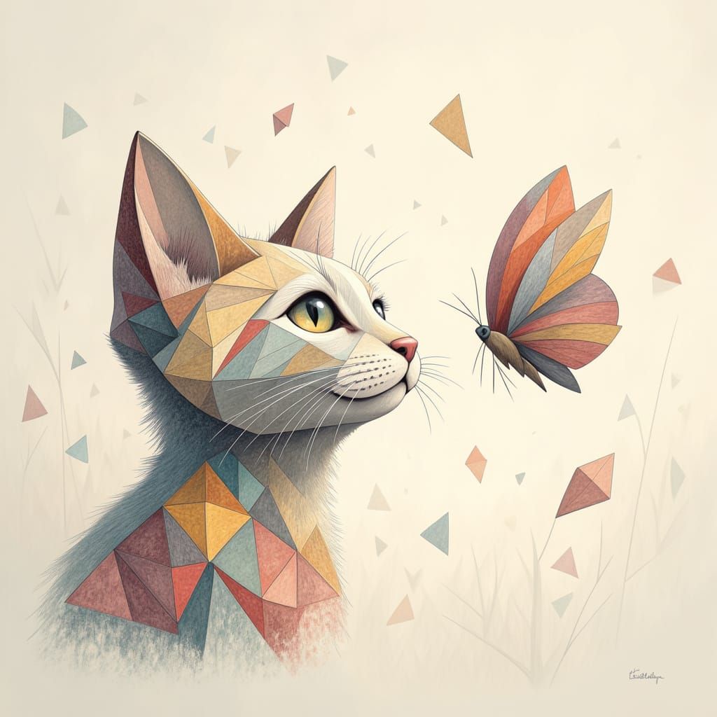 Cat <lora:Geometrika:1.0>