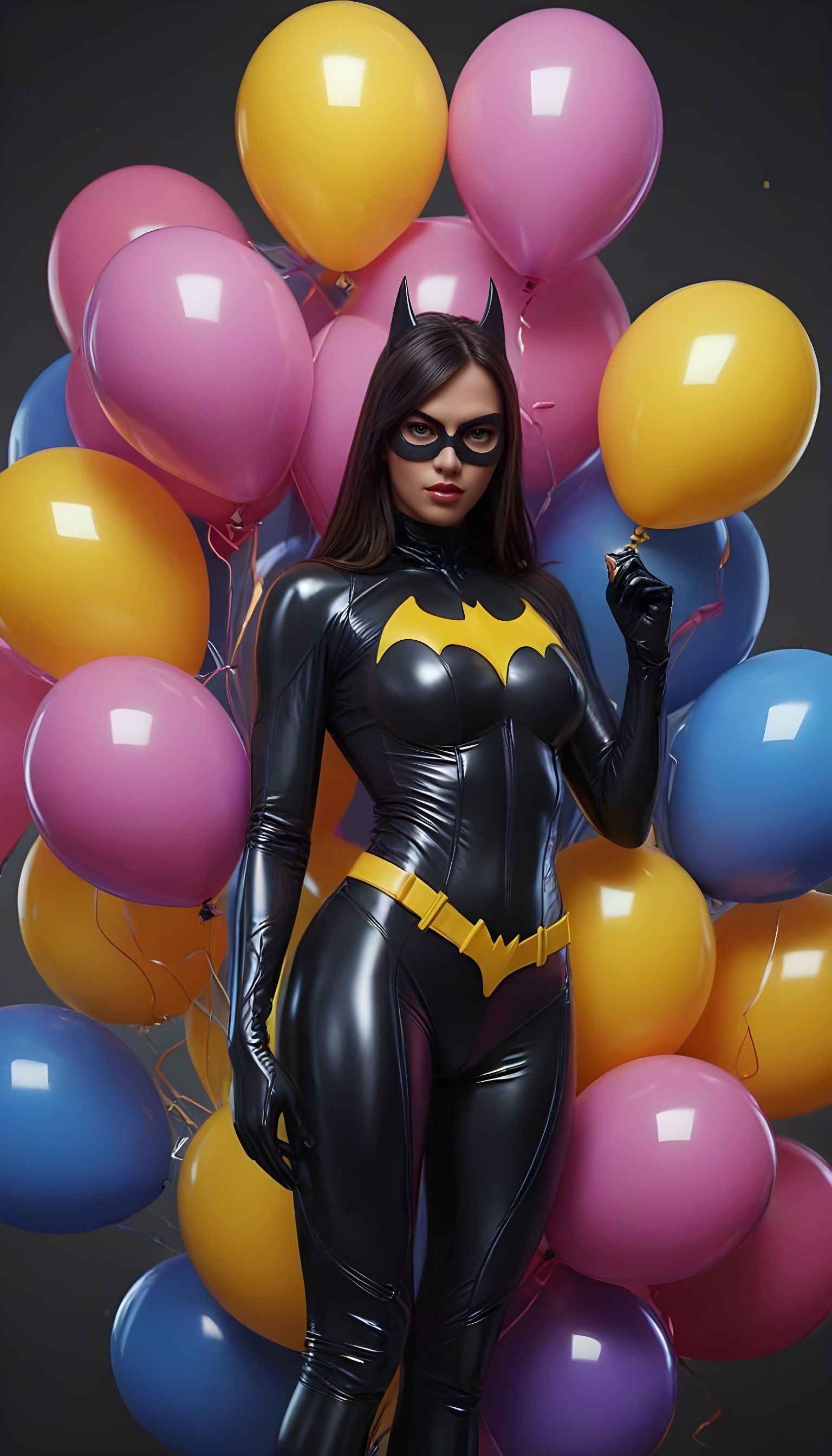 Korean Batgirl with Balloons