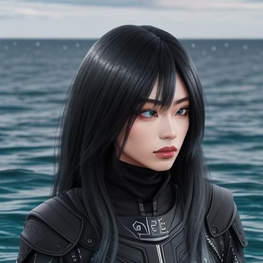 Metallic Ice and Matte Black Contrast