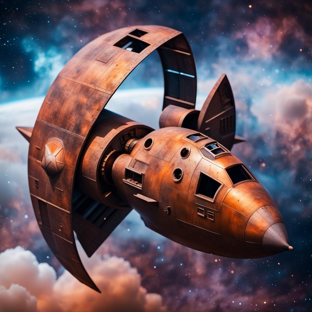 Arcane Spaceship Shuttle in Nebulae