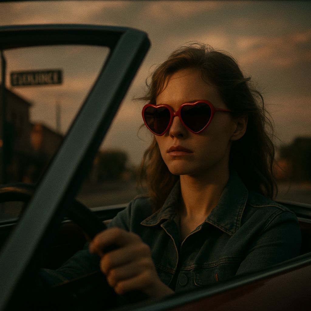 Cinematic Heart-Shaped Sea Film Still