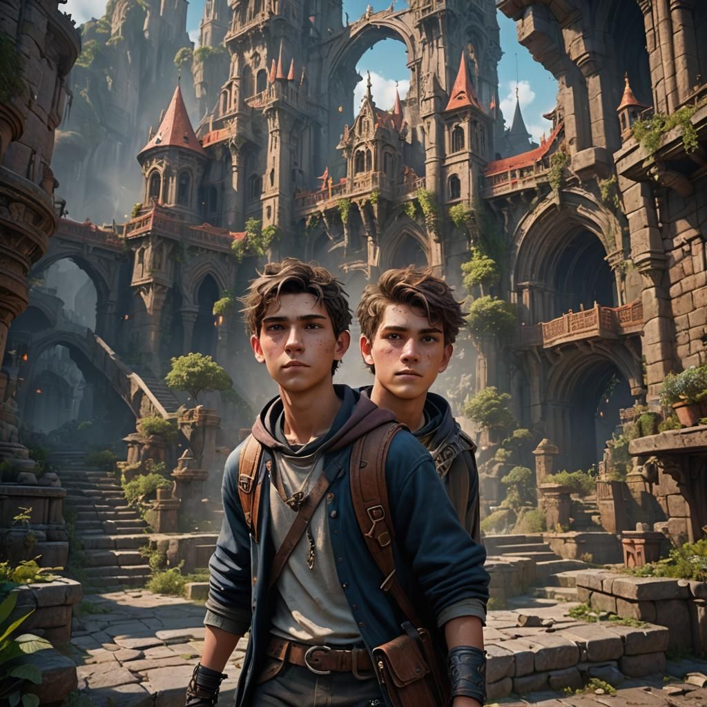 Teenage Boy in Detailed Fantasy Concept Art