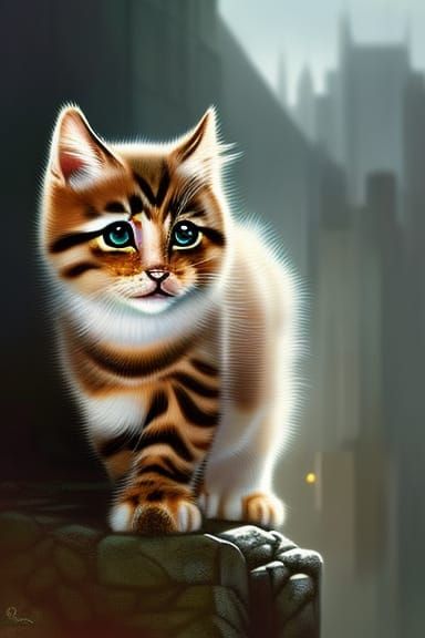 Beautiful tiger look tabby cat.