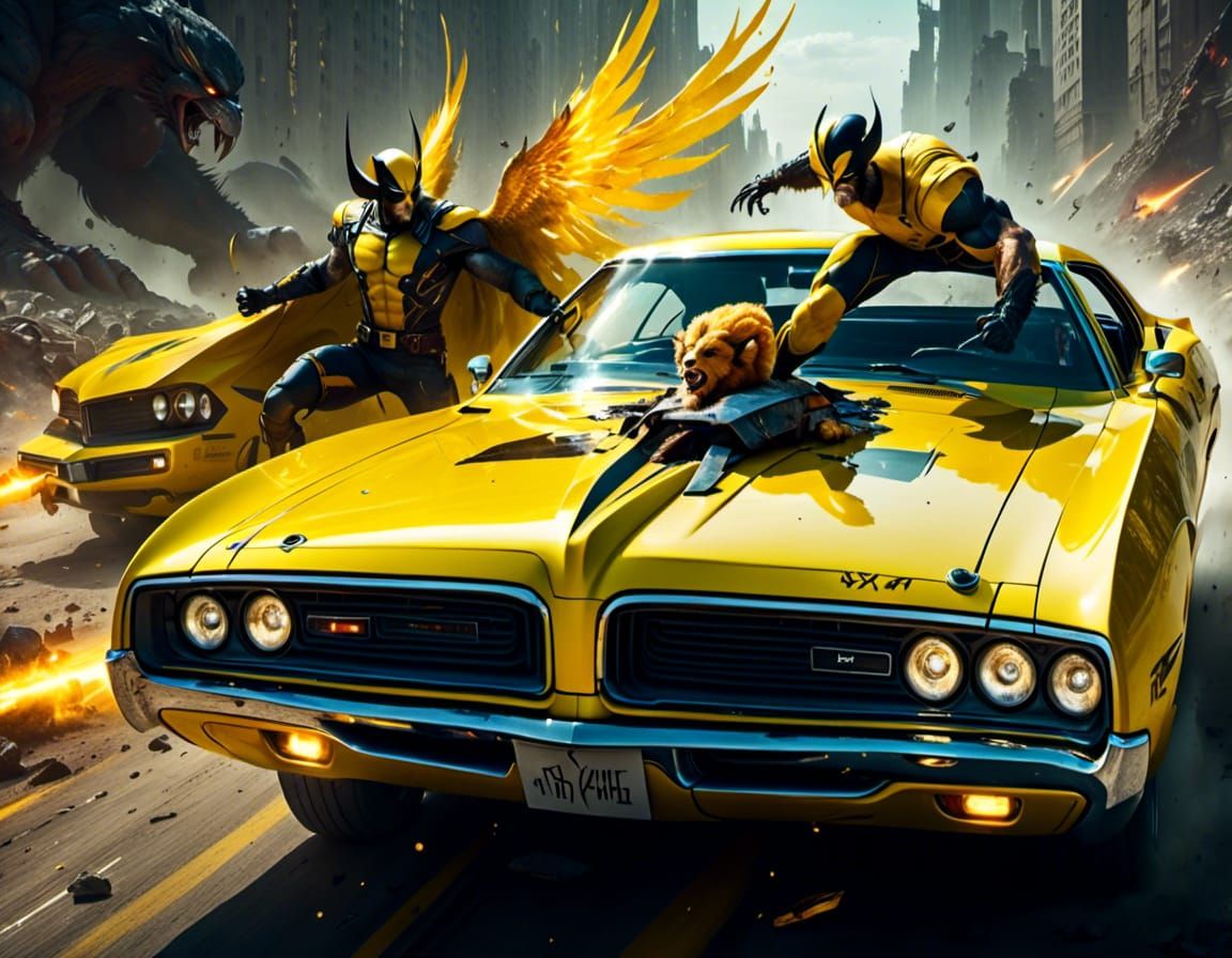 Wolverine's Ride: Phoenix Attack on 1973 Charger