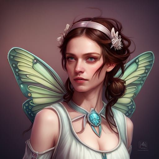 Fairy Maid Portrait in Hyperdetailed Digital Art